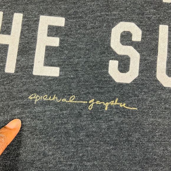 Spiritual Gangster Womens Cropped Tank Top Gray Sleeveless Workout Casual MEDIUM - Picture 3 of 10